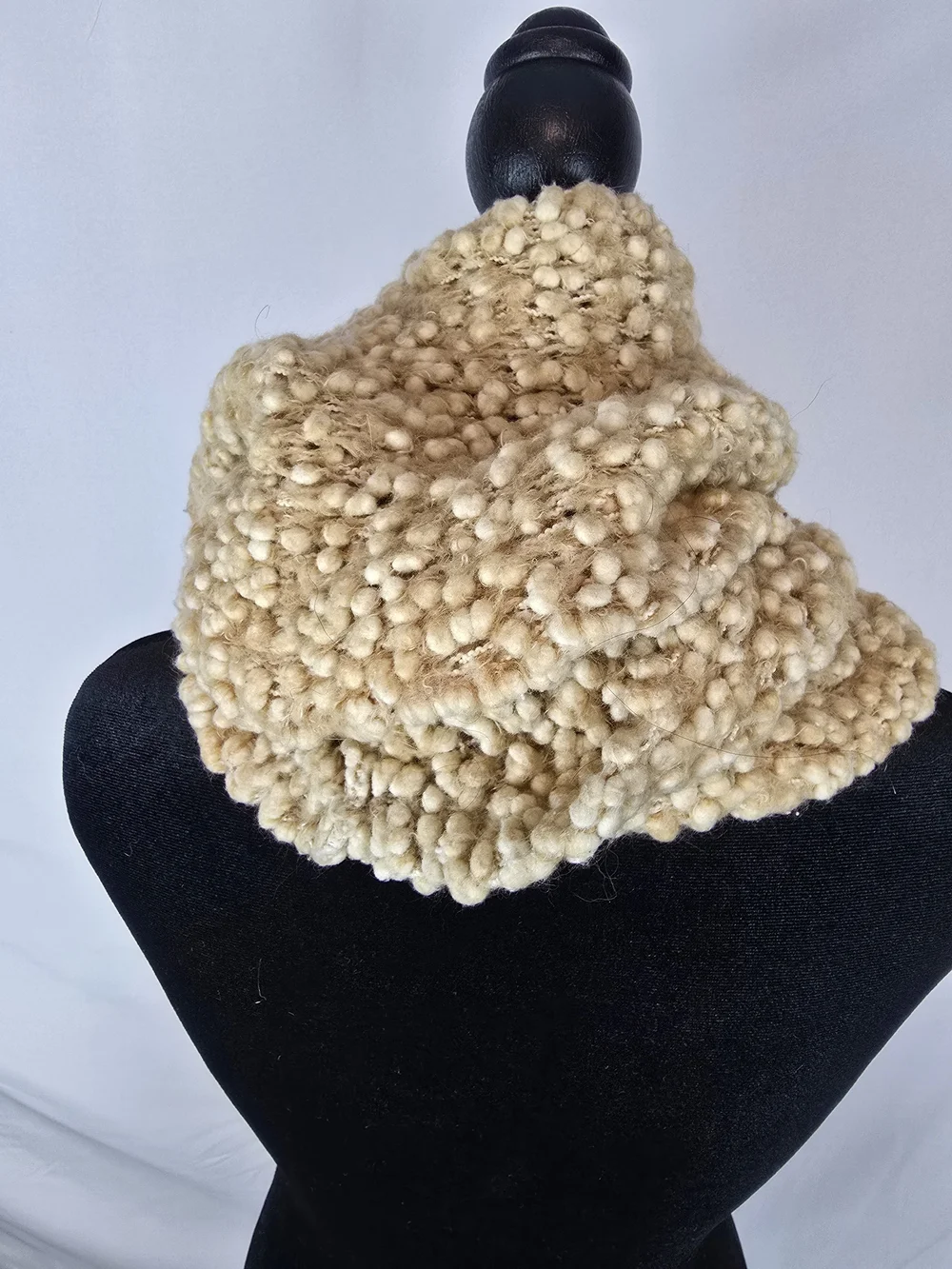 Cejon Chunky Knit Infinity Scarf in Beige